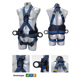 Climbing and lowering harness Kevlar® cushioned dielectric 1